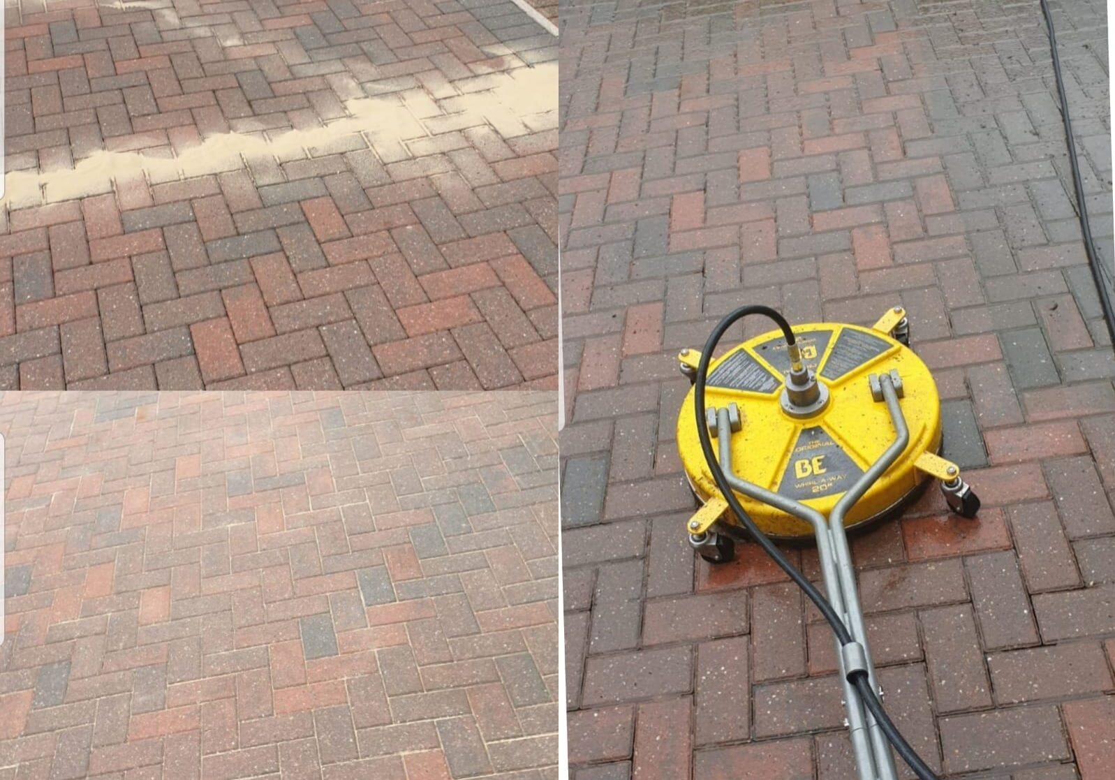 Block Driveway cleaning and resanding by RJ Exterior Cleaning in Holmfirth, Huddersfield
